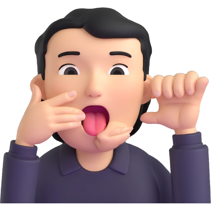 face yawning with hand covering mouth emoji