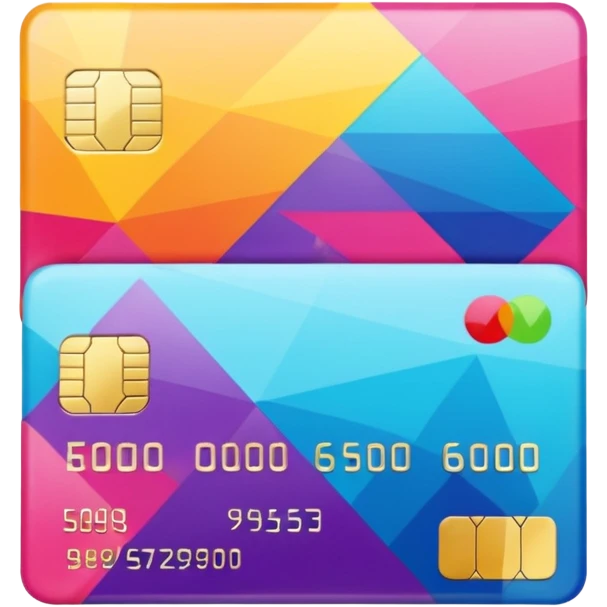 aesthetic credit card with pattern emoji