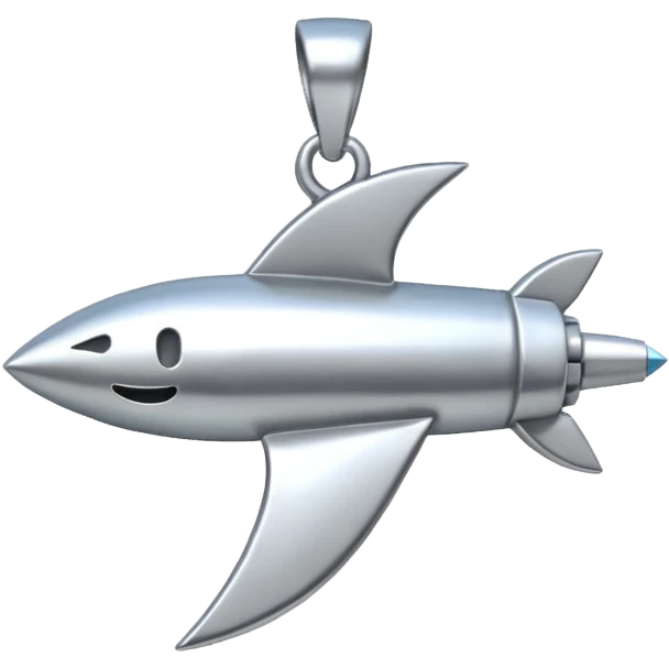 silver thunder shape charm emoji