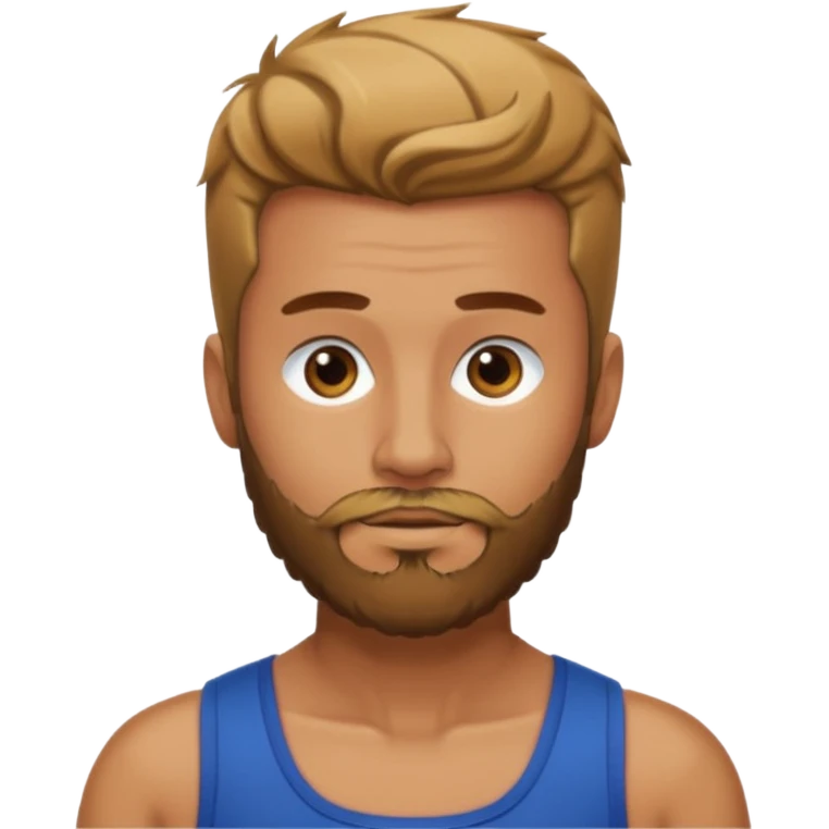 Man with a short full beard, Styled hair, Best looking man in the planet, onepiece style emoji