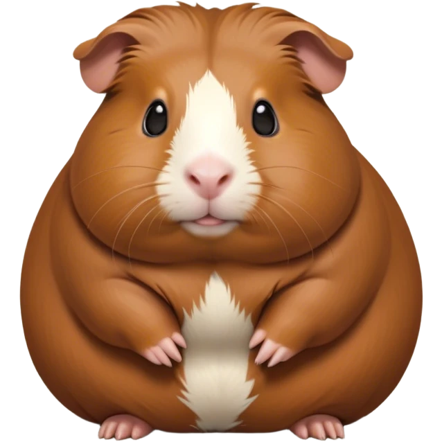 Cinematic Noble Brown Guinea Pig Portrait Emoji, Poised and regal, with a compact, chubby build and a soft, well-groomed rich brown coat, deep-set soulful dark eyes, Simplified yet sharp and sophisticated features, highly detailed, glowing with a warm, dignified glow, high shine, intelligent and charming, stylized with an air of gentle coziness, focused and attentive, soft glowing outline, capturing the essence of a watchful and confident little rodent, so majestic it feels as though it could scurry out of the screen with effortless authority! emoji