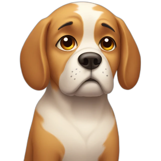 sad dog emoji