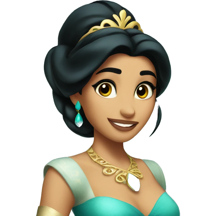princess jasmine celebrating christmas emoji