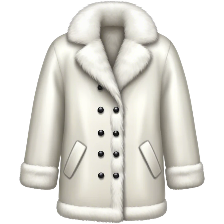 White fur coat  emoji