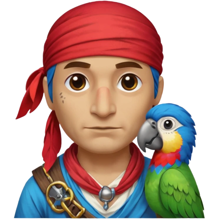 pirate and parrot emoji