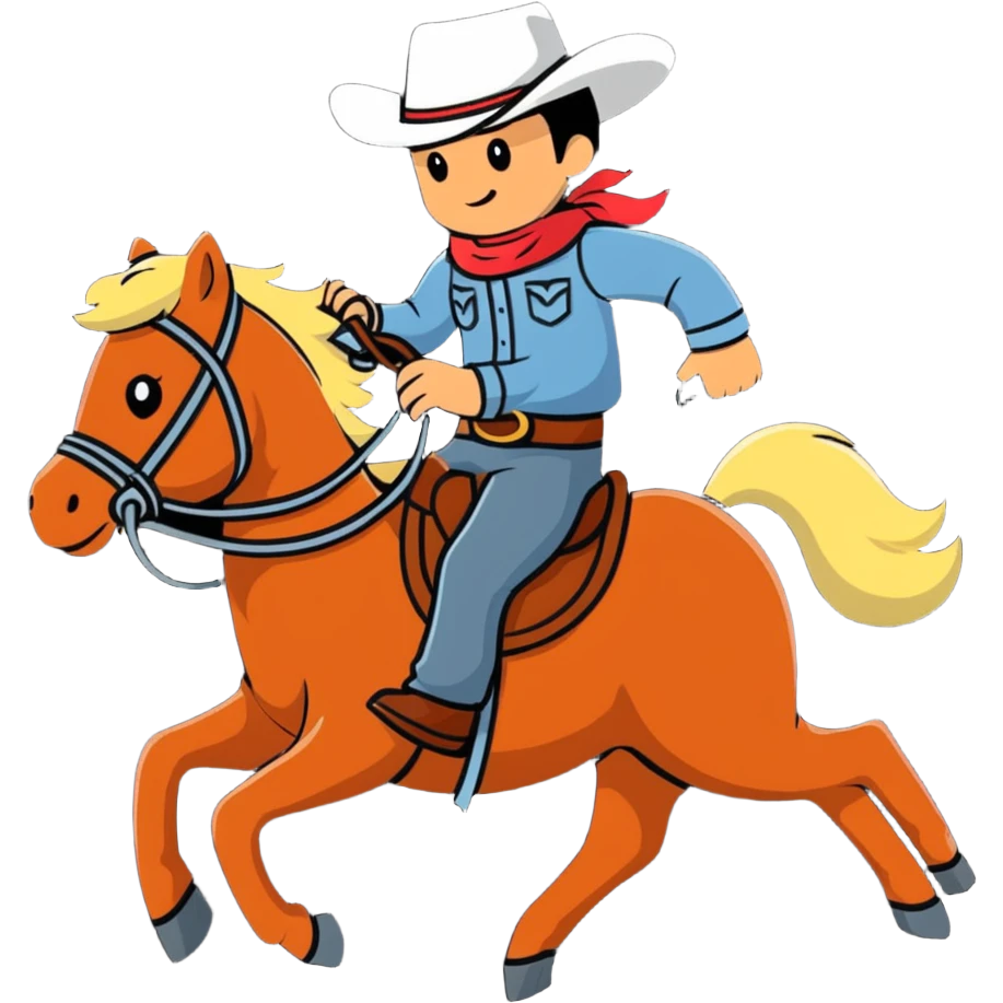cowboy riding a horse emoji