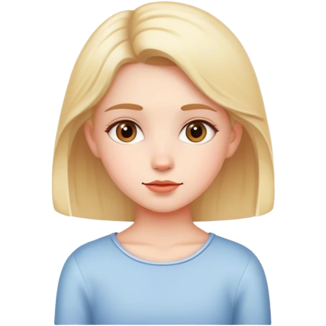Girl sweet and calm emoji