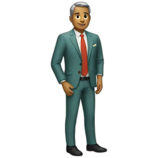 carlos cruz con traje informal emoji