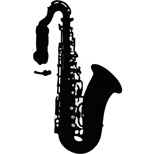 Black saxophone  emoji