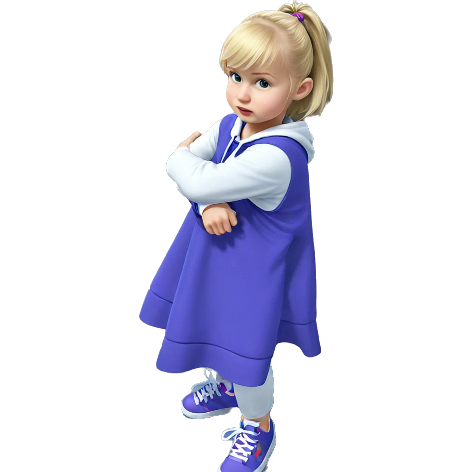 blonde girl in sneakers emoji