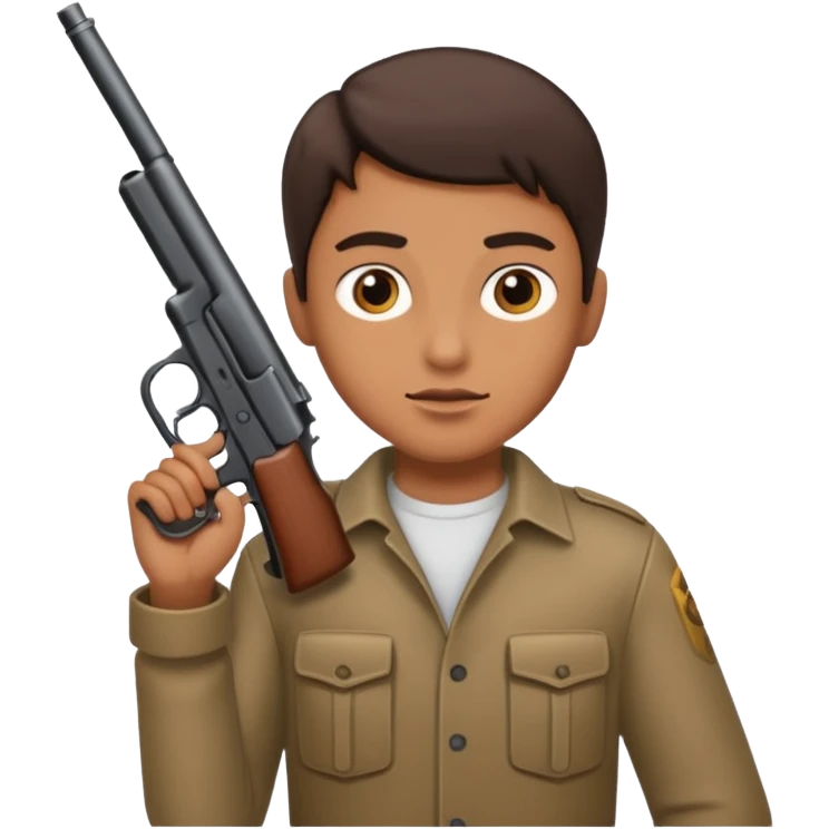 Person holding a gun emoji