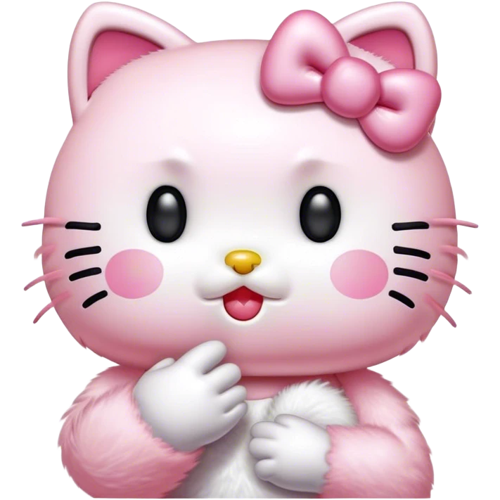 Hello kitty blowing kiss emoji
