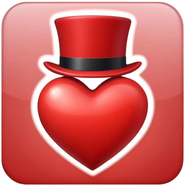 Heart with a top hat emoji