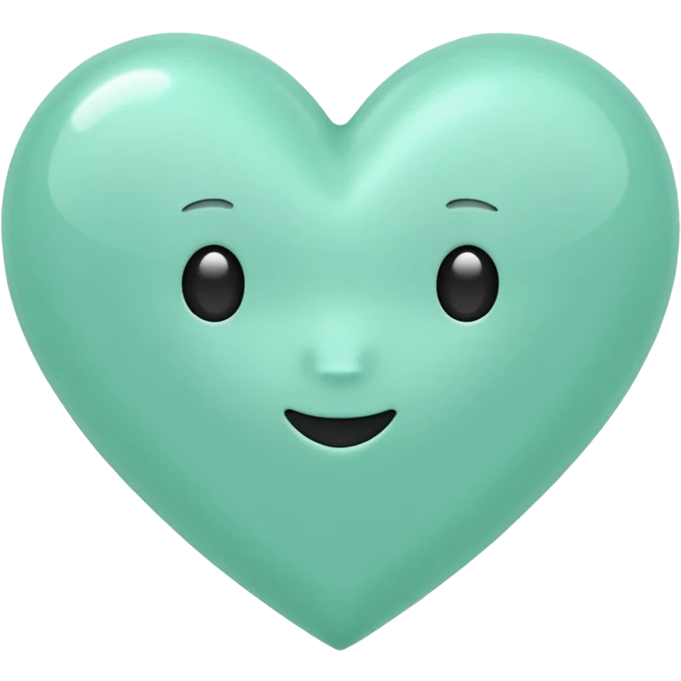 Mint green heart emoji