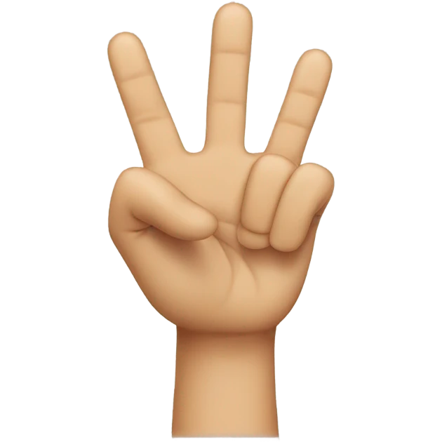 3 fingers up together  emoji