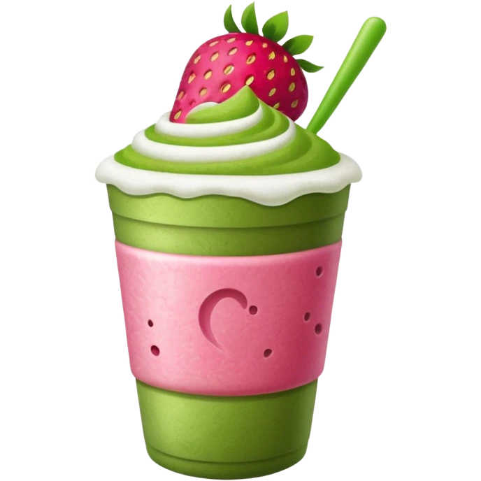 strawberry matcha  emoji