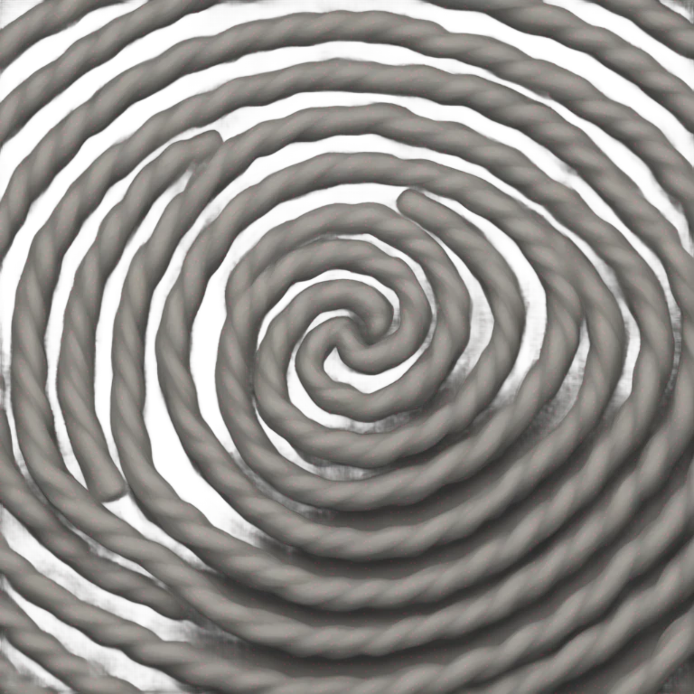 spinning rope, black, spiral emoji