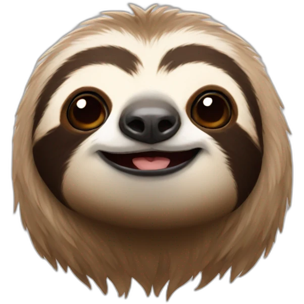 cute sloth portrait emoji