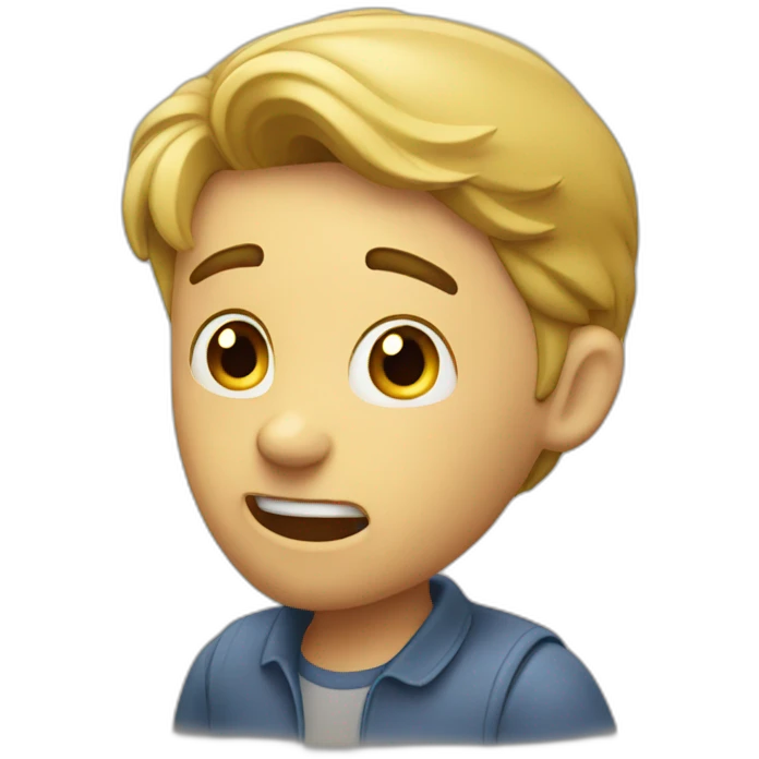 Guy who is nervous about his new roof emoji
