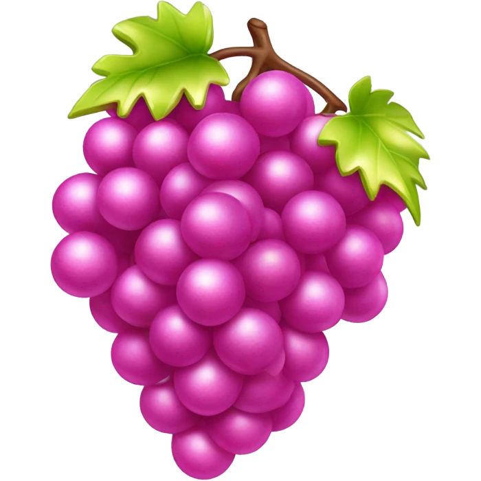 Cluster of hot pink sparkly grapes  emoji