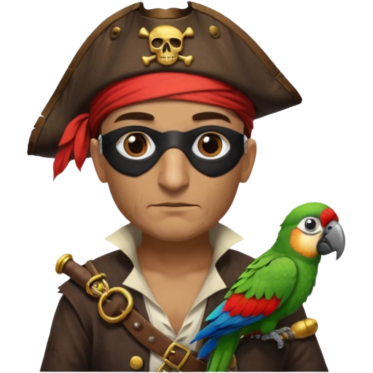 pirate and parrot emoji
