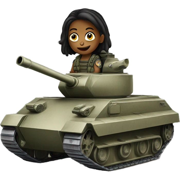 H riding a tank emoji