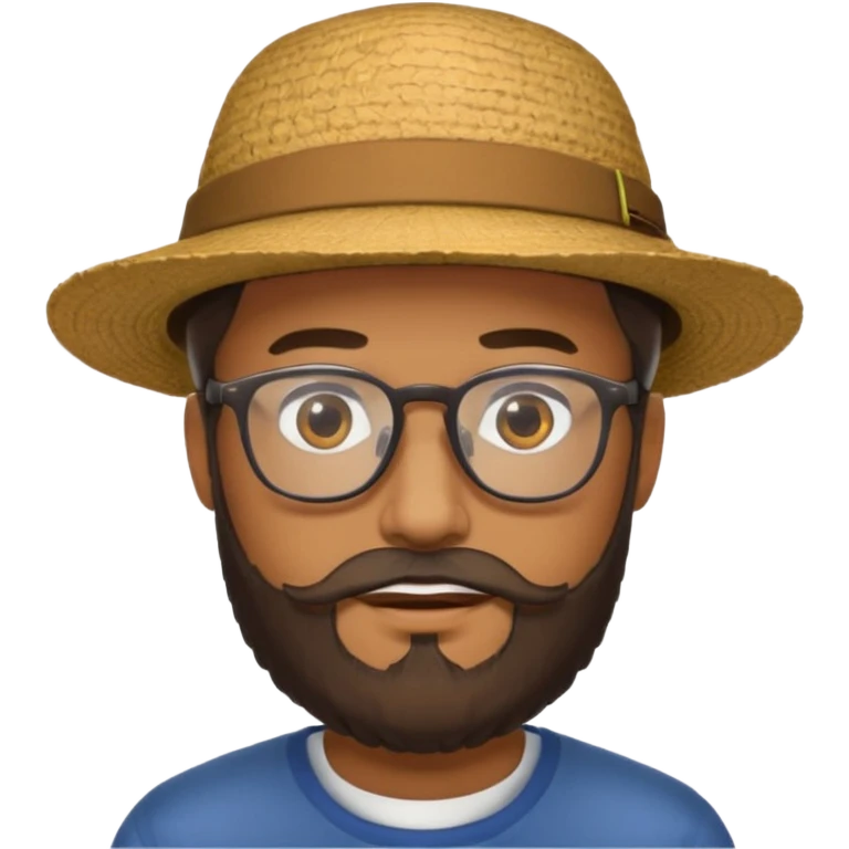 man with hat, beard, and glasses emoji