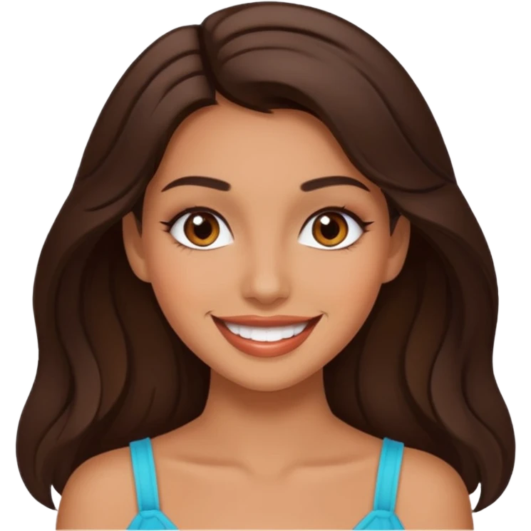 sexy girl makeup brunette emoji