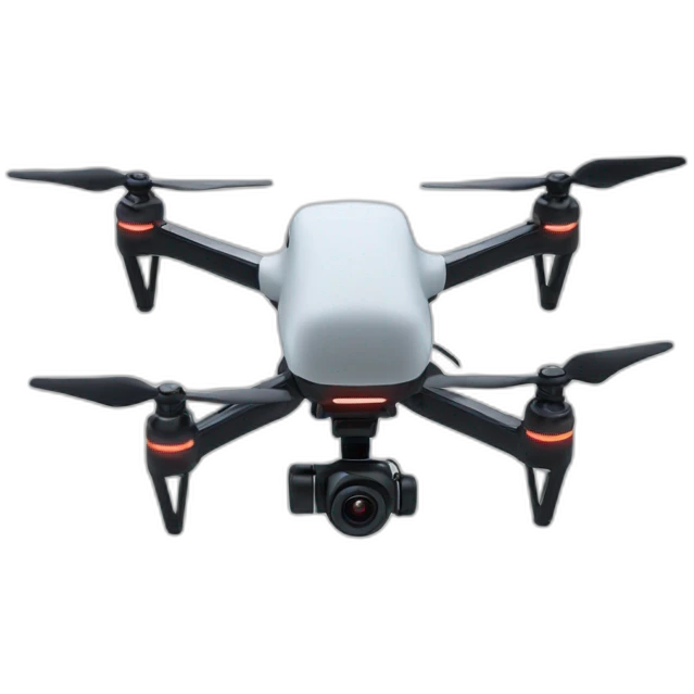 Drone with face emoji