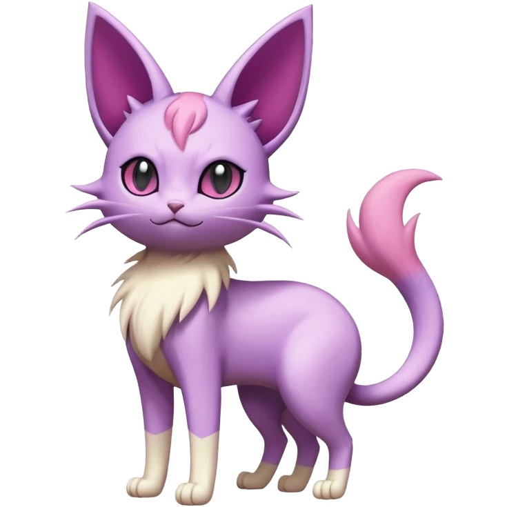 Espeon-Meowth-Skitty-Fakémon-hybrid-creature (full body)  emoji