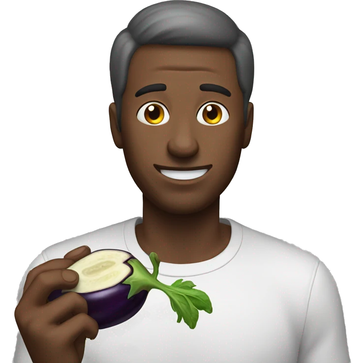 man eating eggplant emoji