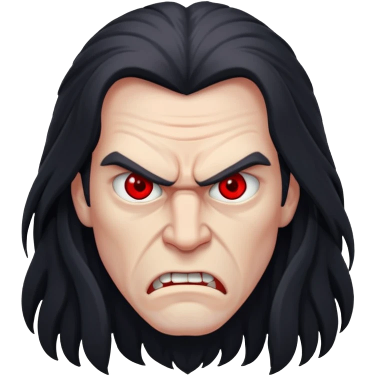 very angry long haired man emoji