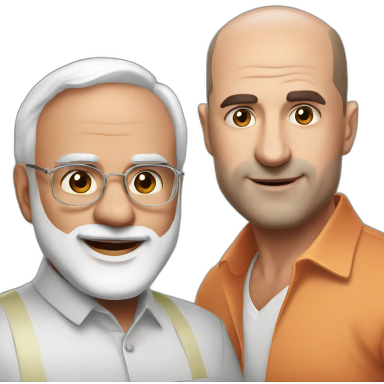 Modi and meloni love  emoji