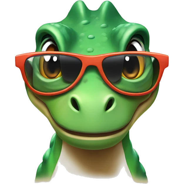 Dinosaurio con gafas emoji