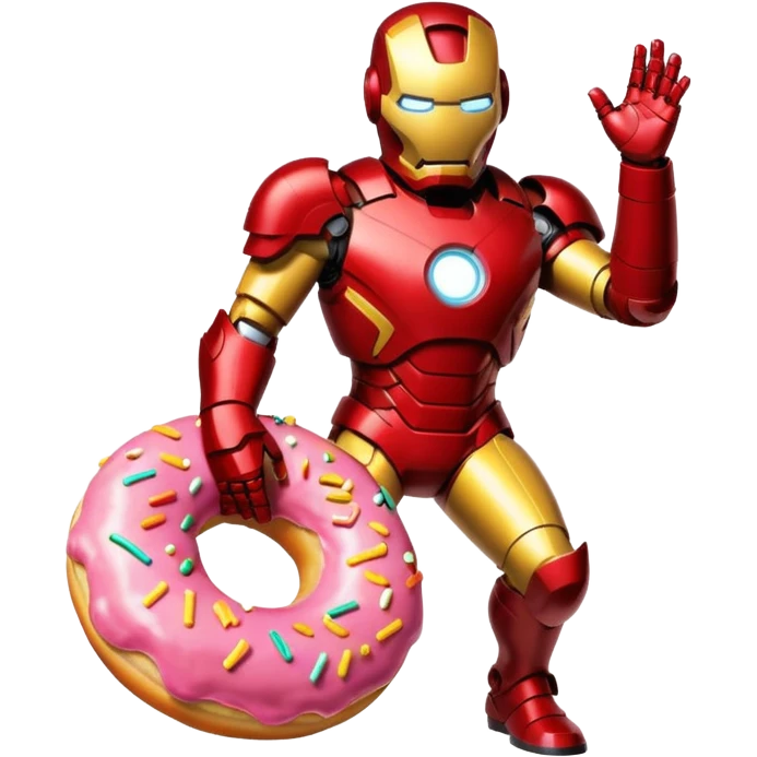 Iron man in donut emoji