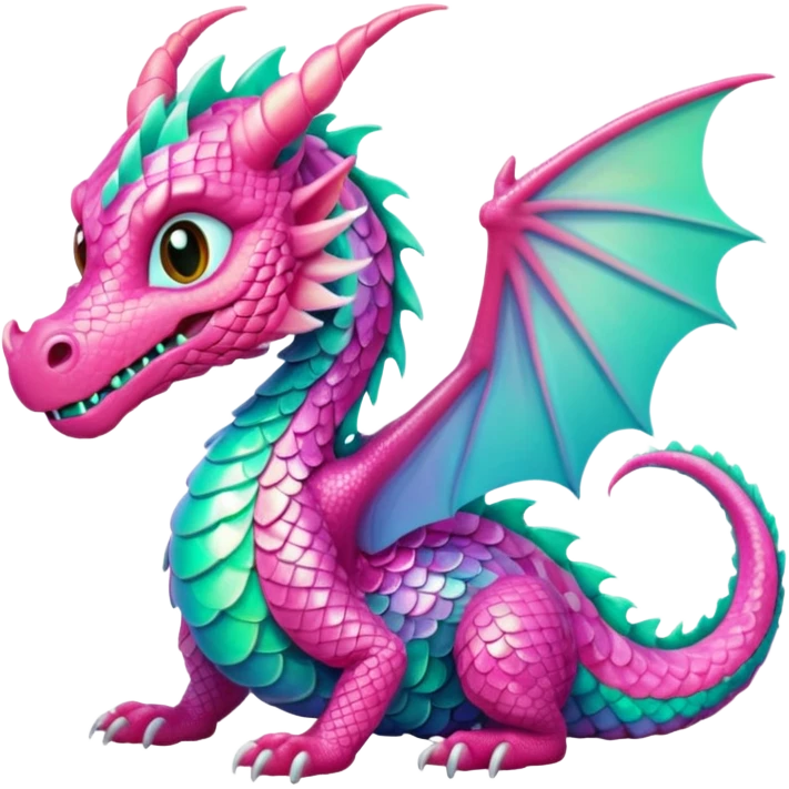 pink and mint dragon emoji