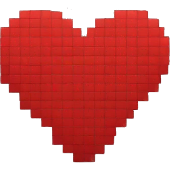 Simple Red pixel heart emoji