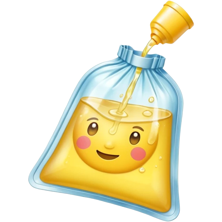 drainage bag with very light yellow luquid emoji