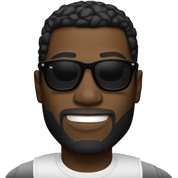 Black 50cent with shades emoji