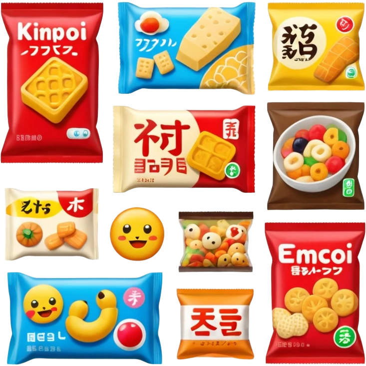 japan packaged snacks  emoji