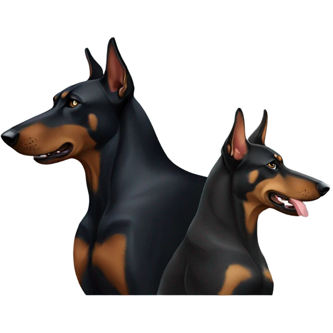 one doberman AND one wolf  emoji