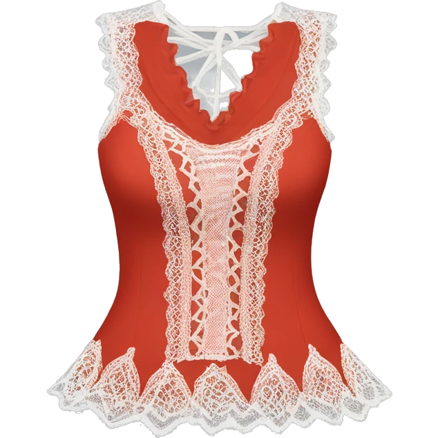 Red top with lace emoji