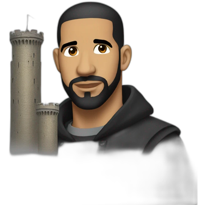 drake with two towers emoji