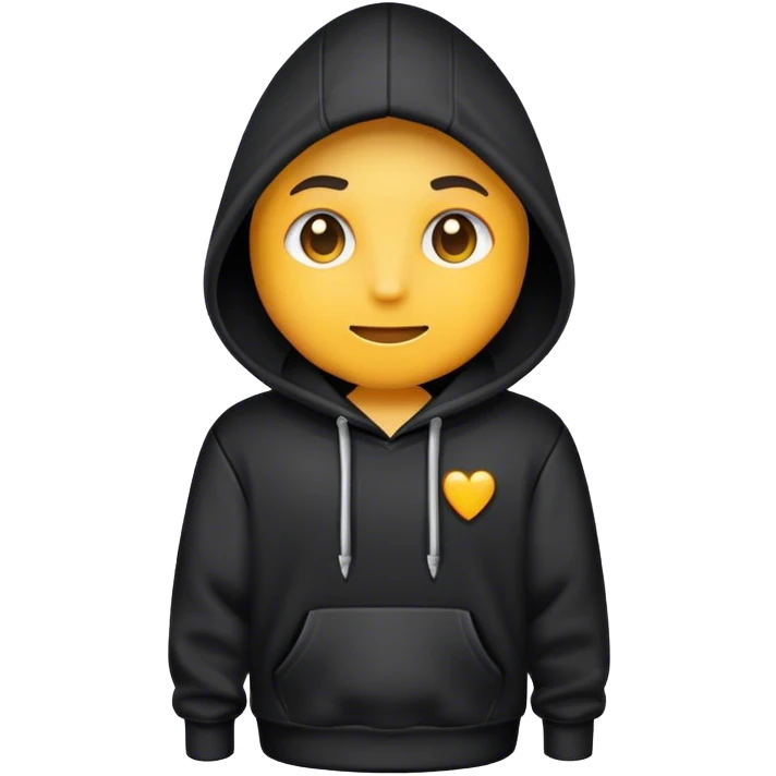 Black hoodie sweatshirt emoji