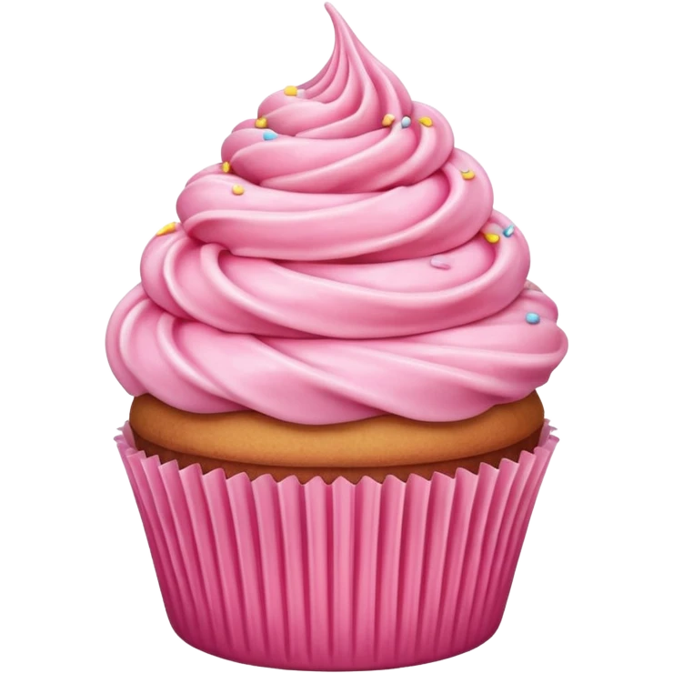 Cupcake with pink icing emoji