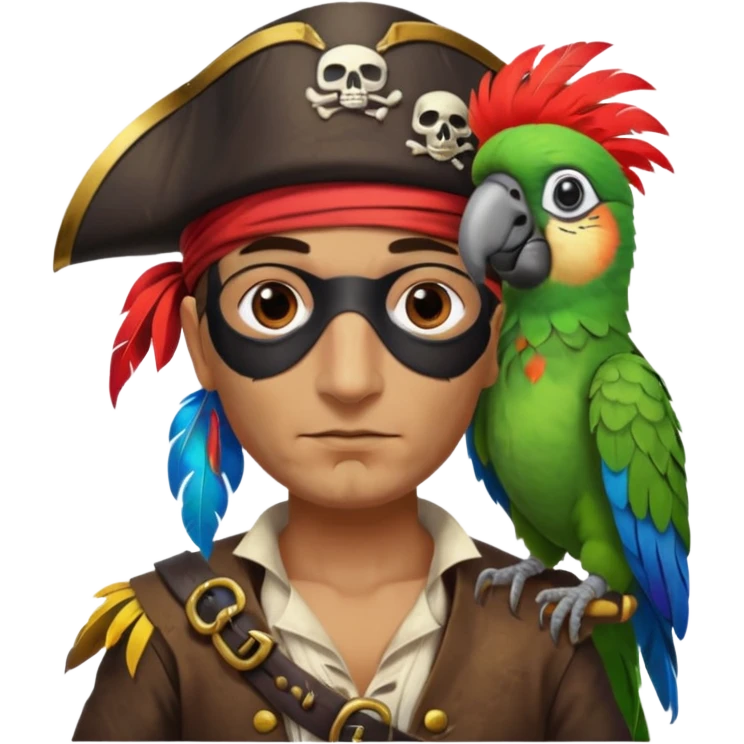 pirate and parrot emoji