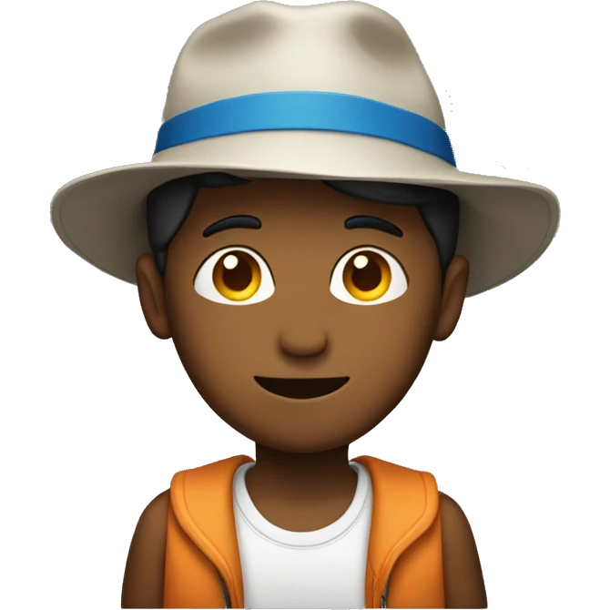 boy with backward hat emoji