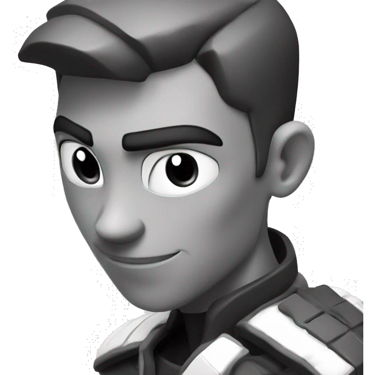 Omnitrix explaining something with moving hand, cloth colour black and white, portrait emoji