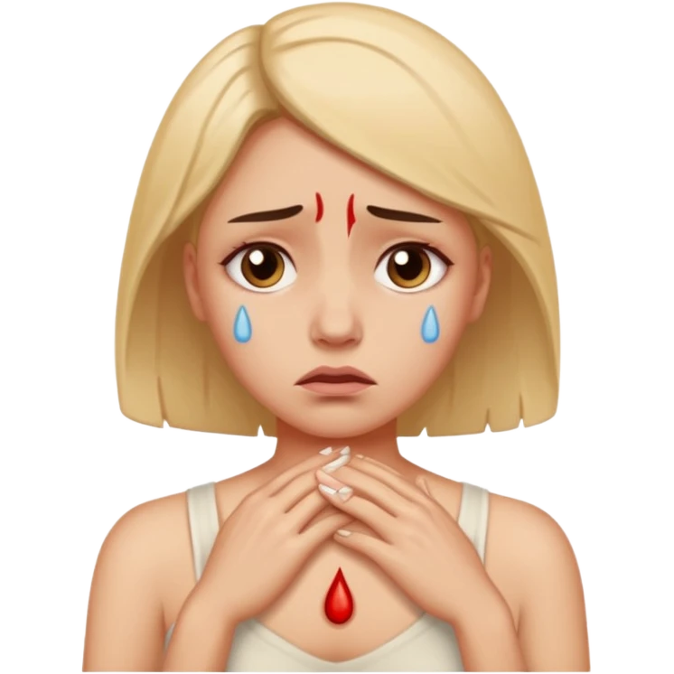 mulher com dor no corpo todo emoji