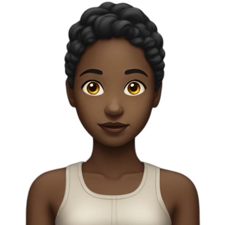 hyperrealistic black youg girl emoji